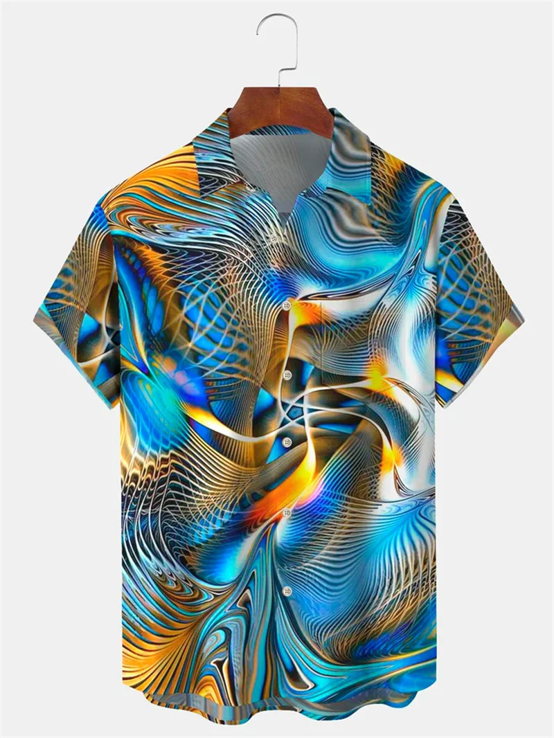 2025 American flag shirt men's 3D printed men's Hawaiian shirt beach short sleeved American top shirt