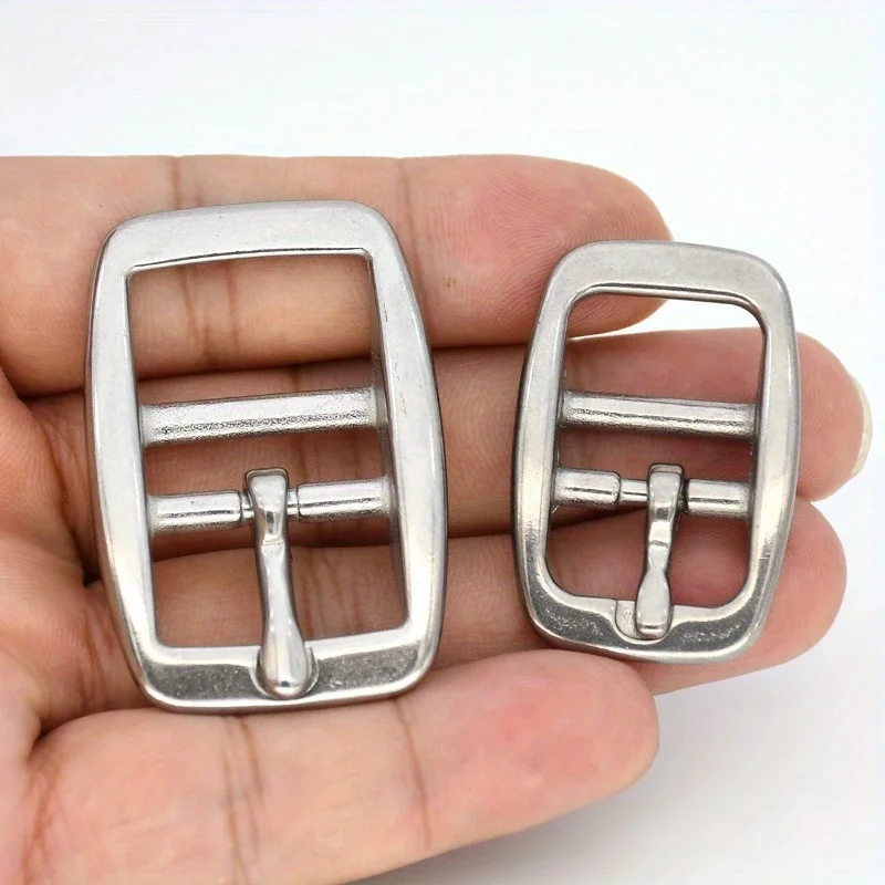 1pc Stainless Steel Adjustable Belt Buckle Double-bar Pin Buckle Tri-glide Slider Horse Halter Harness Accessories Strap Parts