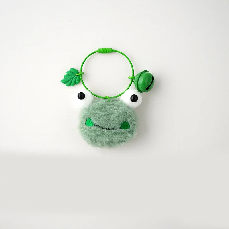 Cartoon Cute Big Eyes Green Small Frog Plush Toys Keychain Pendant Creative Ins Kawaii Small Frog Backpack Pendant Girls Gifts