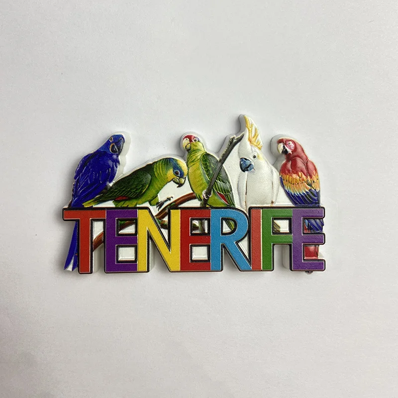 Tenerife, Italy, 3D, tourist souvenirs, creative personality, decorative home, arts and crafts collection, Fridge magnets