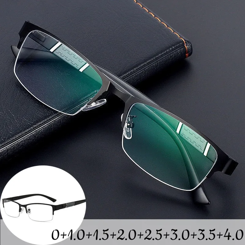 

3 Colors Fashion Metal Business Reading Glasses Women Women Vintage HD Prescription Eyewear Flexible Presbyopia Eyeglasses