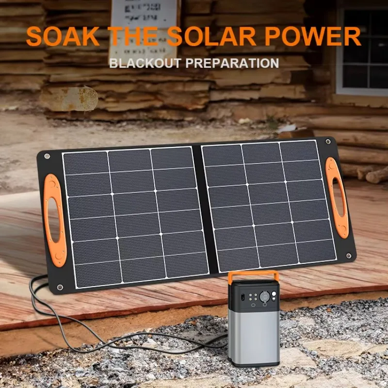 100W Solar Charger Solar Panel Waterproof Foldable Solar Power Bank for 20v Car Battery Mobile Phone Outdoor Hiking - view 4