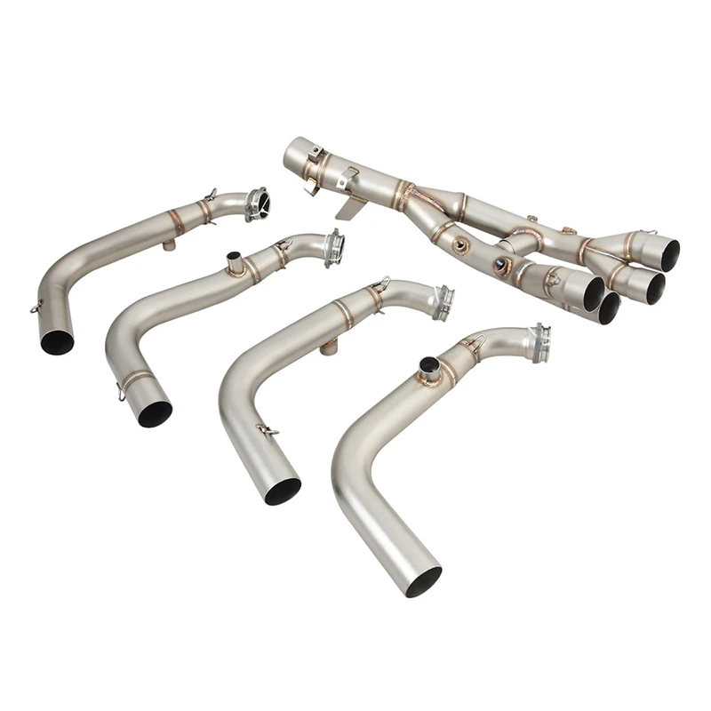 Sistem Knalpot Sepeda Motor Stainless Steel Pipa Penghubung Depan Peredam Suara Dengan DB Killer Untuk BMW S1000XR 2020-2023