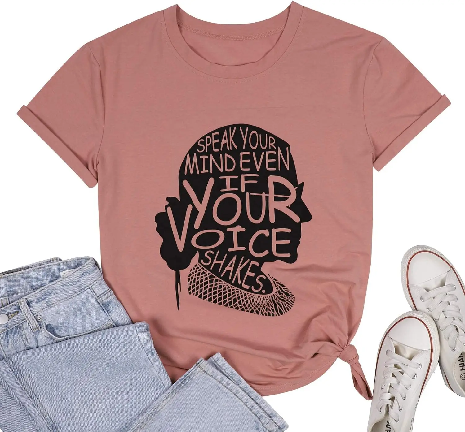 

FASHGL RBG Ruth Bader Ginsburg RBG Tshirt for Women Ruth Tee Speak Your Mind Tee Ruth Bader Ginsburg Shirt