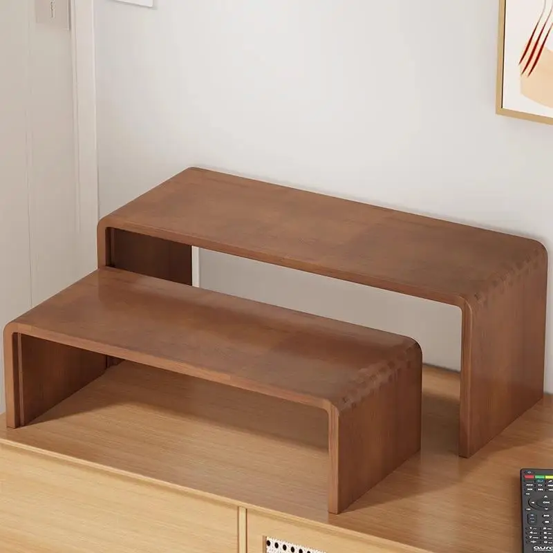 

Wood U-Shaped Display Storage Rack Multi-Layer Partition Home Decoration Figure Showcase Organizer Stand Riser Shelf