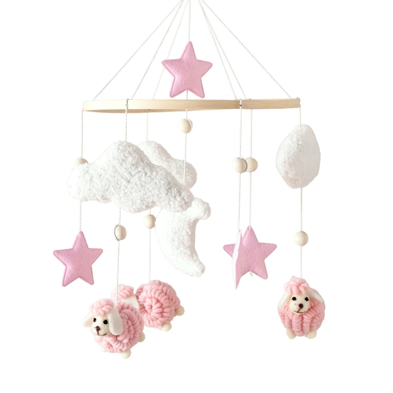 Montessori La struttura morbida e soffice dell'alpaca del cartone animato rotondo è perfetta per l'accoppiare con piccoli pendenti come le nuvole
