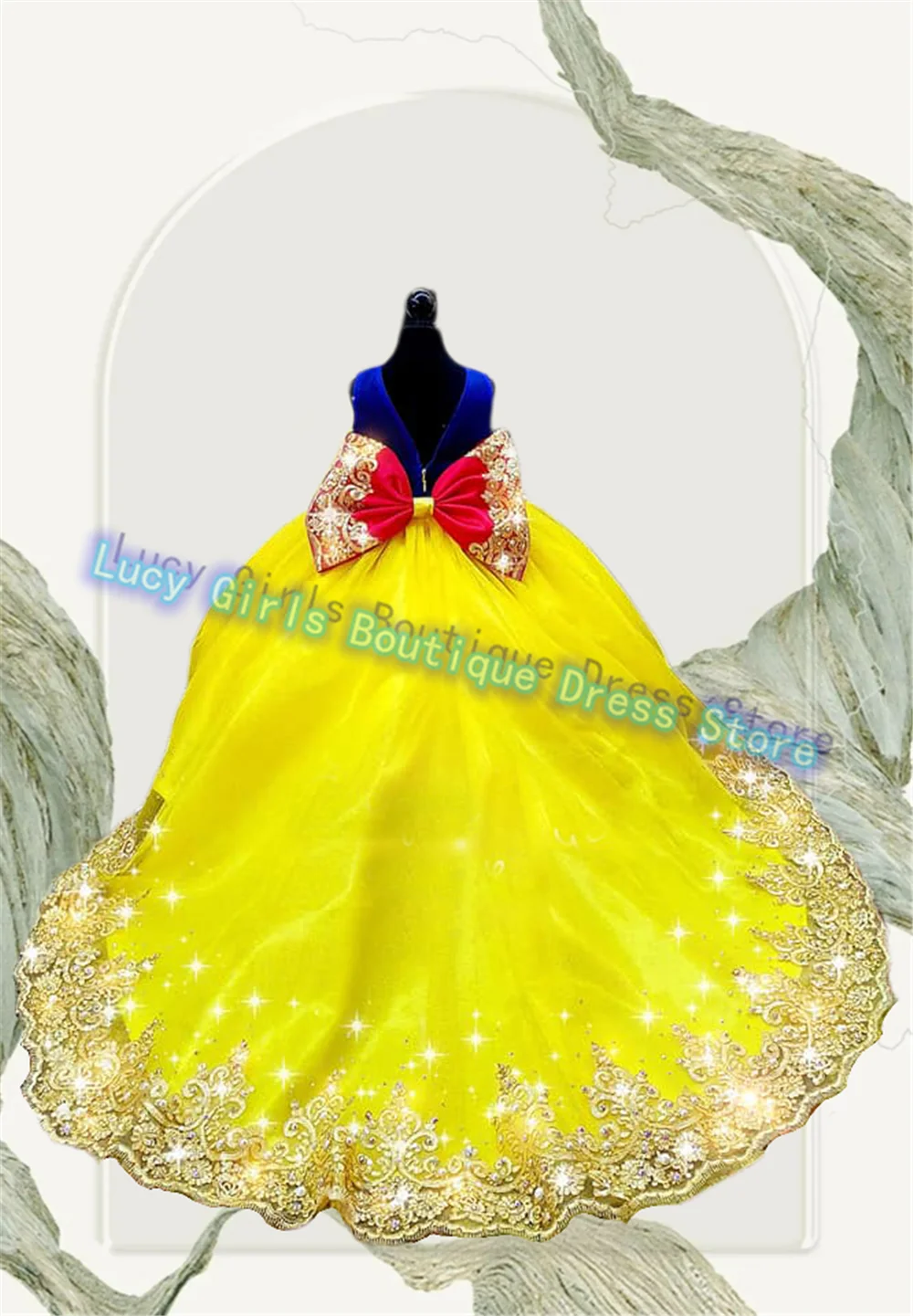 

Luxuriously Quality Flower Girl Dress Tulle Fluffy With Gold Applique For Wedding Ball Dresses Little Girls Birthday Party Gowns