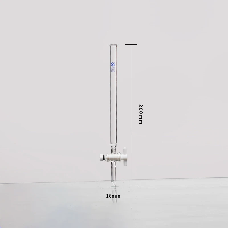 Laboratory Glass Open Type Glass Chromatography Column with Sand Core Filter Column Adsorption Column