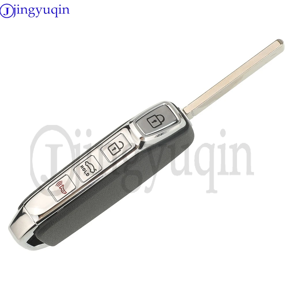 

jingyuqin Flip Remote Car Key Shell Case For Kia Sportage Sorento Niro Cerato K3 K5 K8 Picanto Seltos Soul 2019-2023 Fob 3/4BTN