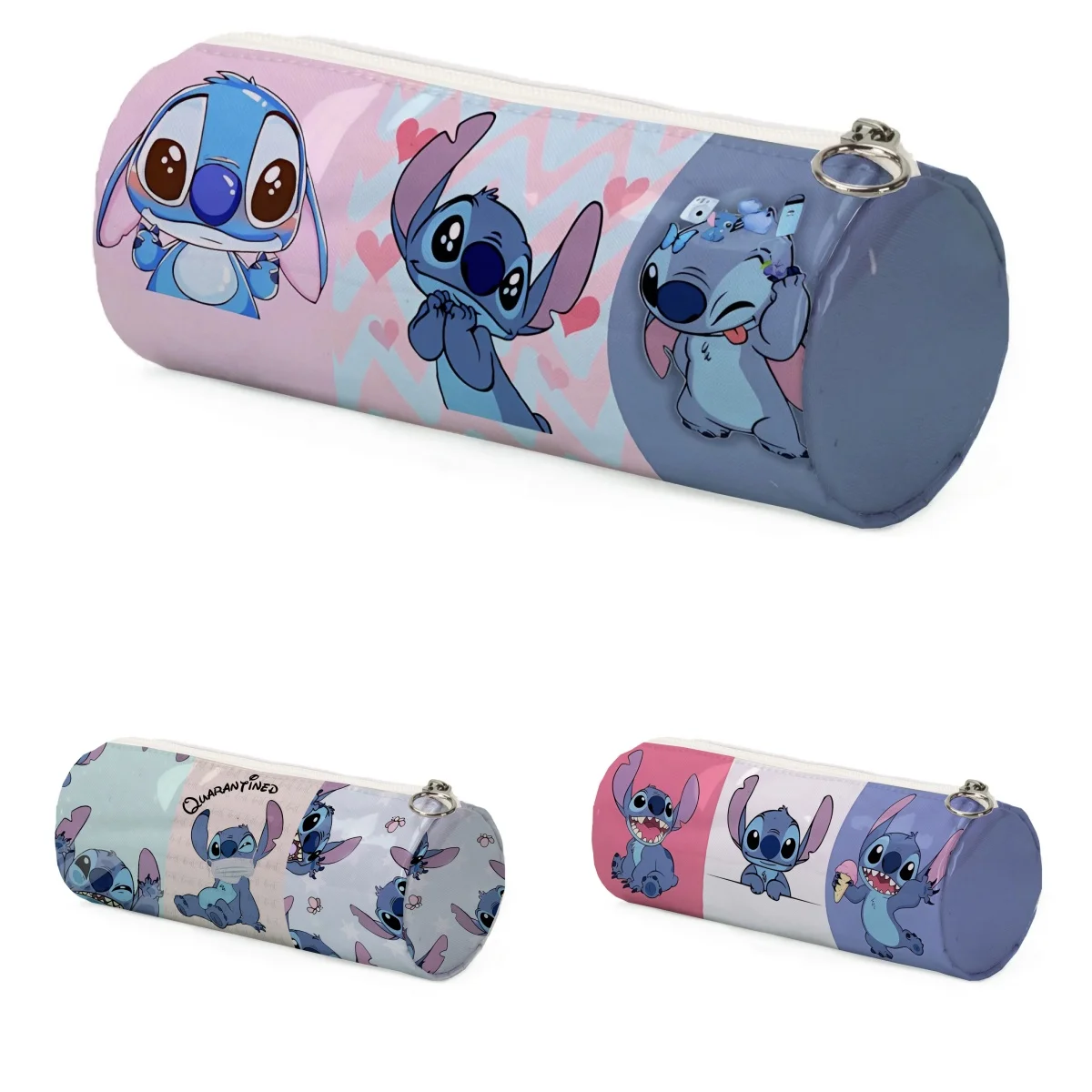 Kawaii ديزني غرزة مقلمة غرزة طباعة القلم حقيبة الكرتون الطلاب حقيبة التخزين القرطاسية لعبة هدية عيد الميلاد