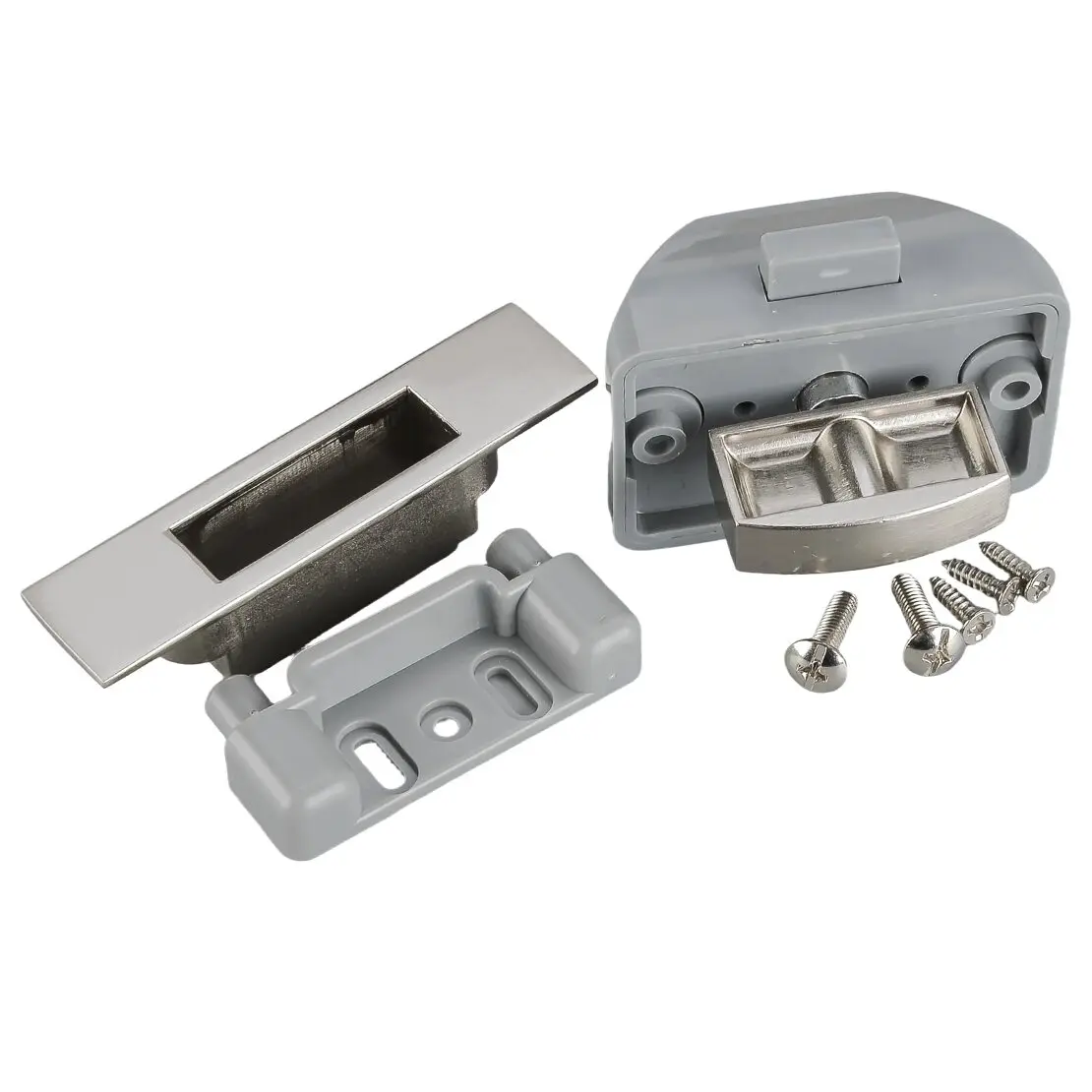 2 Sets Cabinet Cupboard Furniture Door Locker Keyless Push Button Lock Latch Release Catch Full Mechanism Fit For Boat Yacht RV