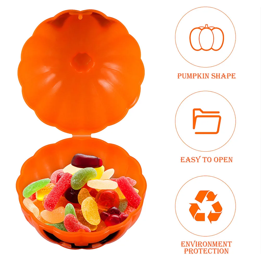 

10Pcs Halloween Candy Storage Jars Pumpkin Shape Creative Candy Holders for Kids Party Supplies Halloween Gift Jars