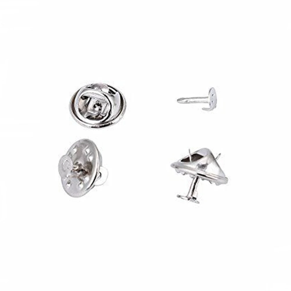 

50pcs Butterfly Hat Stud Pins Clutch Pin Backs Tie Tacks Blank Pins Locking Pin Keeper For Diy Crafts Name Tag Badges Service