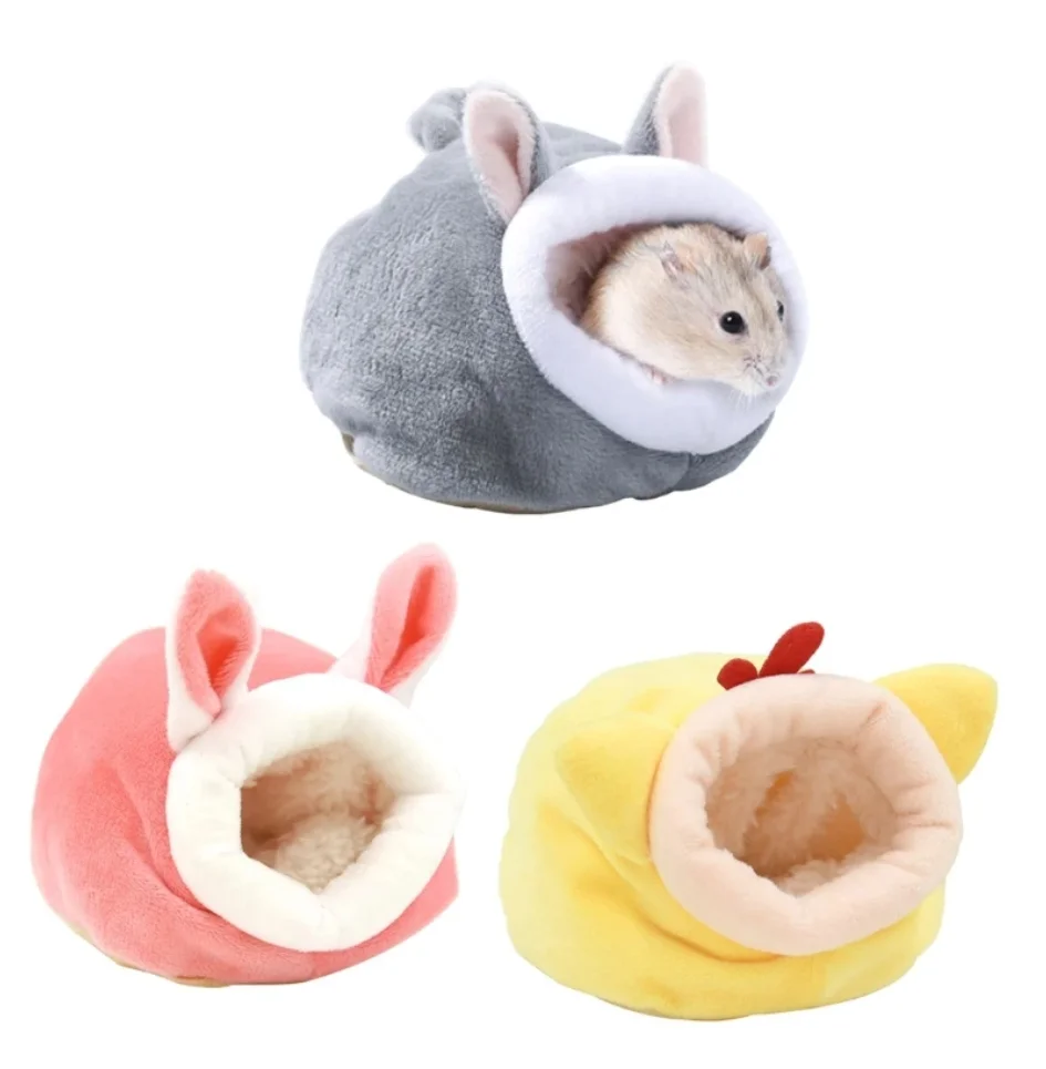 Windproof Hamster Nest Hamster House Glider Guinea Pigs Bunny Winter Plushy Nest