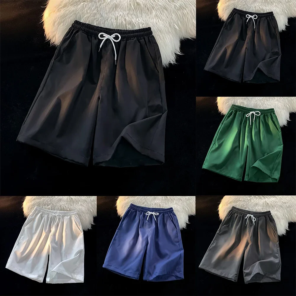 Мужские шорты для пляжного серфинга, пляжная дышащая ткань, повседневная одежда, легкий материал с застежкой на шнурке