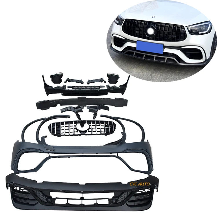 

Бампер подтяжки лица X253 для Mercedes Benz X253, модифицированный обвес GLC63 2015 2016 2018 2019