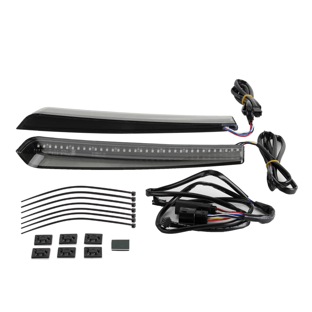 Motorcycle Rear Saddlebag Extended LED Run Brake Turn Signal Light For Harley Touring Road Glide Special Street Glide