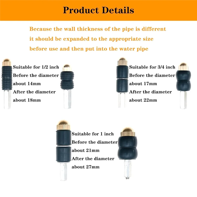 

PTST термоплавкий стопор для воды, кухонный ремонт, сантехнический инструмент, пробка для термоплава, аксессуары для ремонта водопроводной трубы с резиновой крышкой