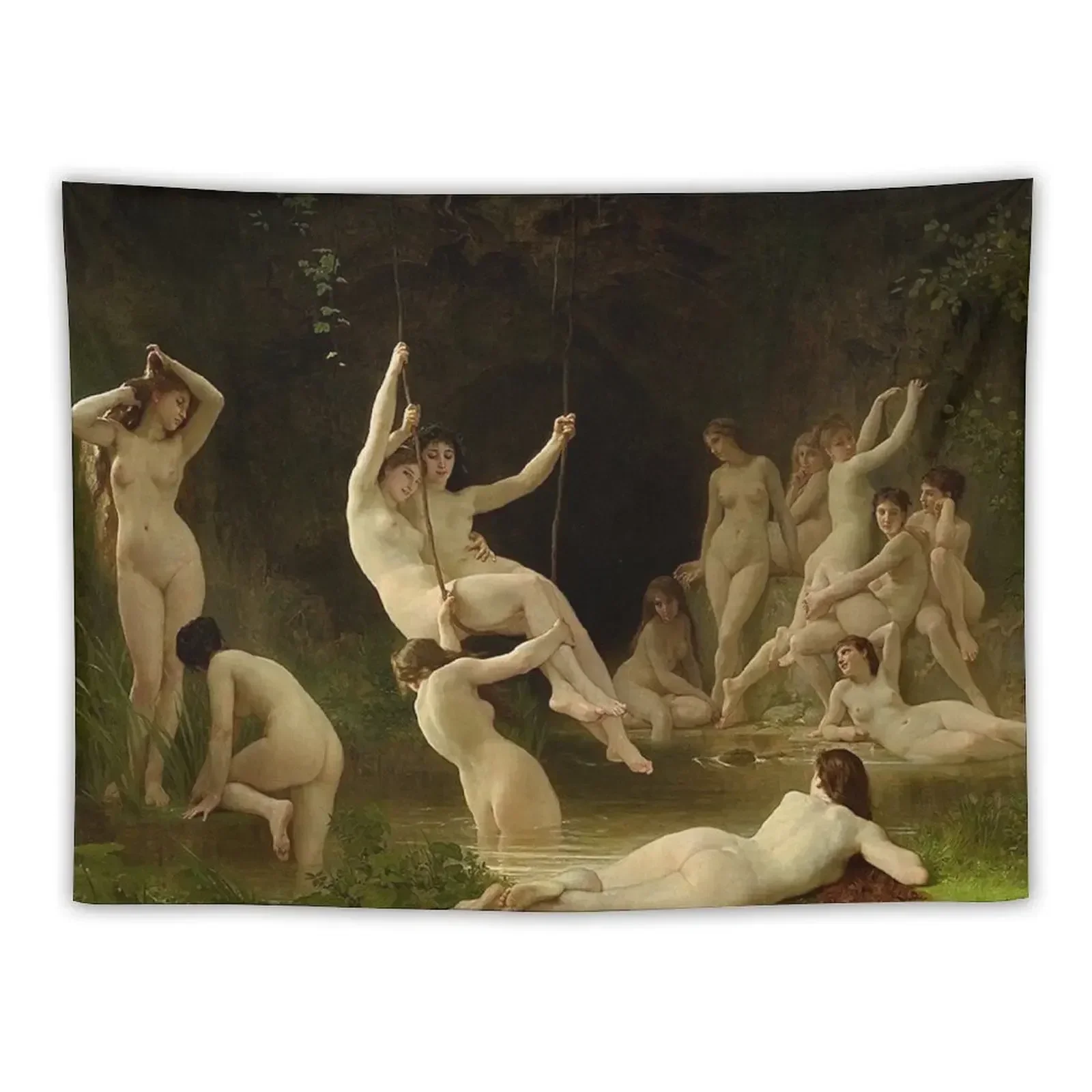 

THE NYMPHAEUM - WILLIAM-ADOLPHE BOUGUEREAU Tapestry Home And Comfort Decor Wall Decoration Items Tapestry