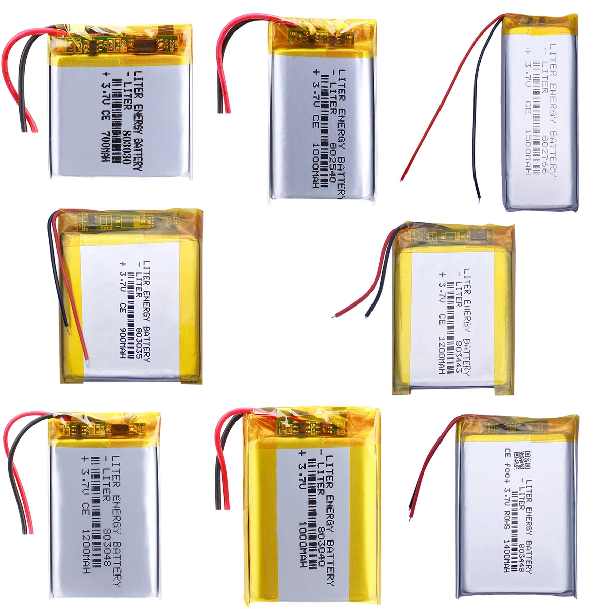 3.7V Li-Polymer Rechargeable Battery for MP3, Tablets, DVD, E-books, Bluetooth Headsets, Cameras