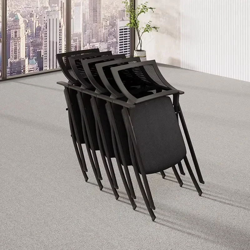 Folding Training Conference  Staff with Wheel Belt Writing Board Computer  Staff Back  Press Chair Simple Stool