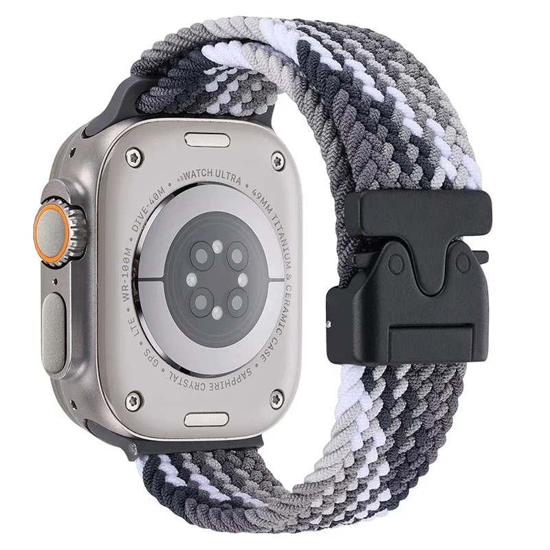 Parachute gevlochten band voor Apple horlogeband 46 mm 44 mm 45 mm 42 mm 41 mm 40 mm Ultra 2 49 mm voor iwatch Series 10 9 SE 8 7 6 5 4 riem