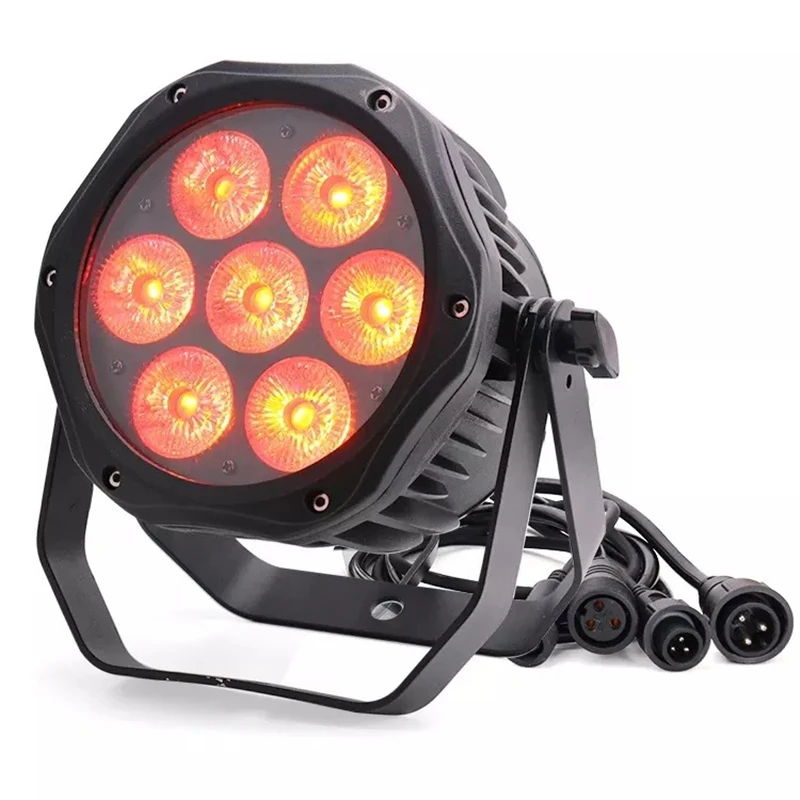 7x18W RGBWA+UV 6IN1 Waterproof Par light Disco Party Club Bar DMX512 LED wash effect outdoor led wash light Stage event show