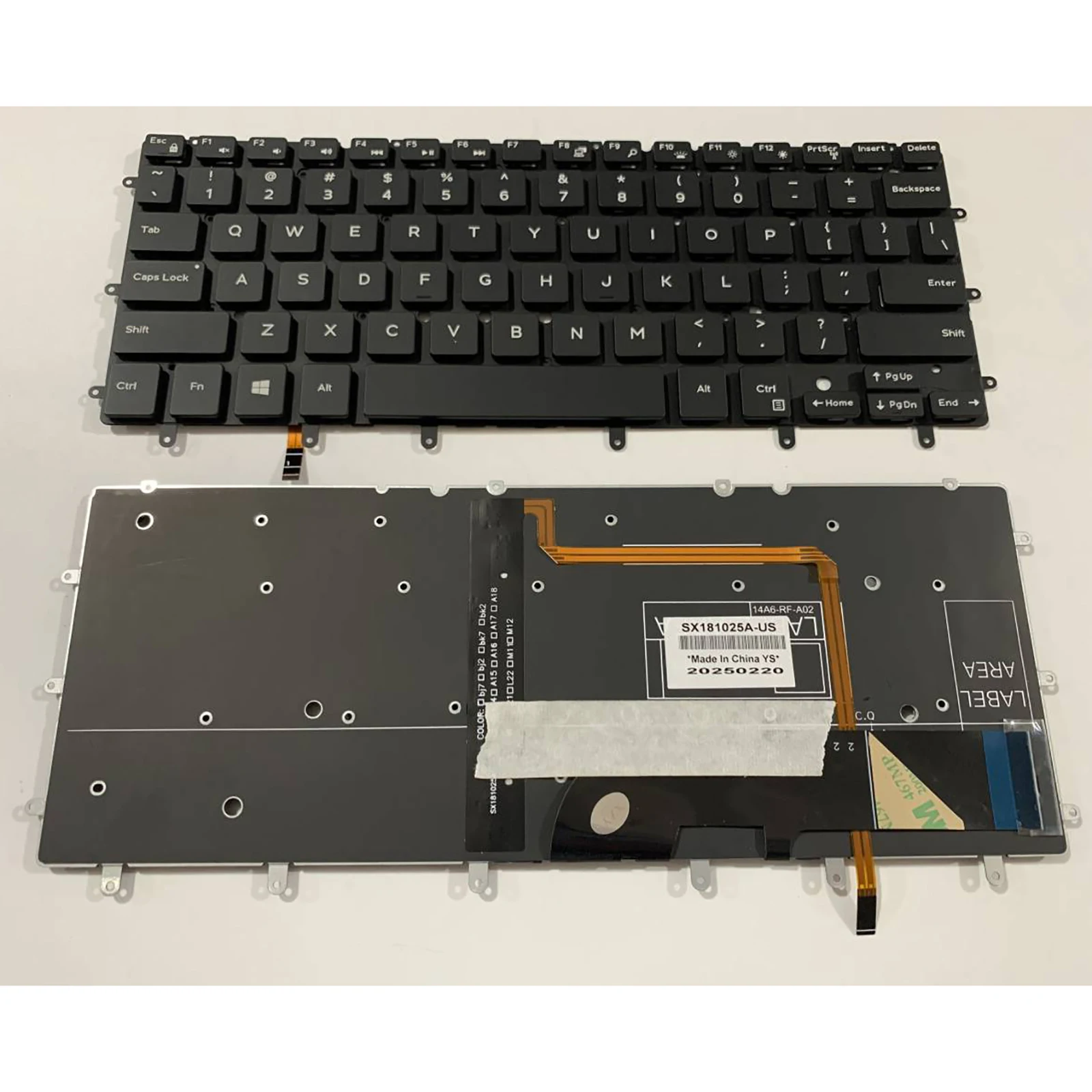 Teclado de laptop com layout americano para Dell Inspiron 9343/XPS13 7348/7347/7348/7352/7547/7548/9350 P57G P54G 7359 P54G 9543 9350 9360