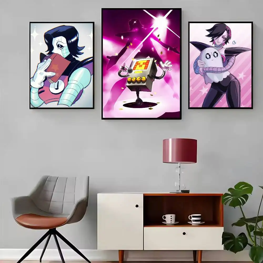 M-mettaton undertale Poster HD Self Adhesive Waterproof Wall Art Ideal for Home Office Dorm Gift