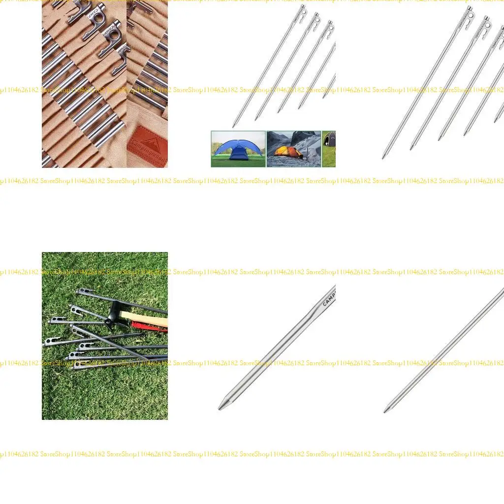 

Q2Q4 Heavy Duty Spikes Ground Metal Stakes Camping Tent Stakes Fixed Pole Camp