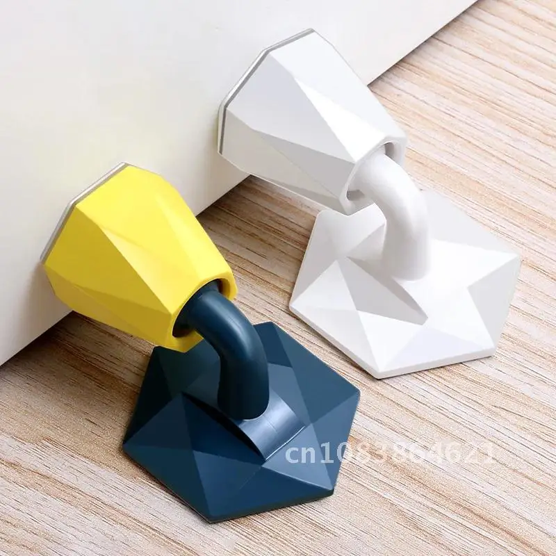 

Mute Non-punch Silicone Door Stopper Touch Toilet Wall Absorption Door Plug Anti-bump Door Holder Gear Gate Resistance Door Stop