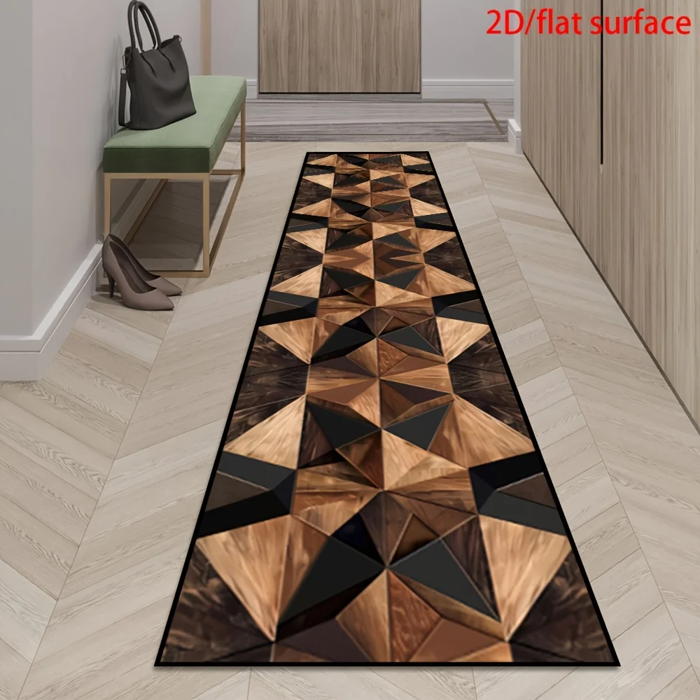 Purple Gray Circle Wave Runner Rug Modern Abstract Design Indoor Floor Mat For Hallway Entryway Home Decor Accent