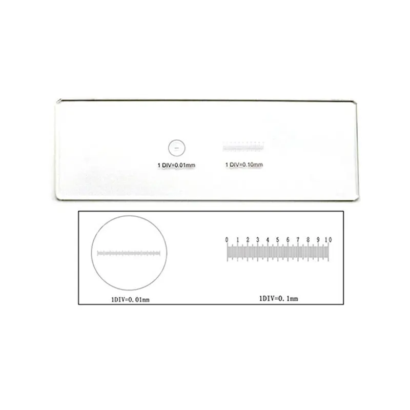 DIV 0,01 mm microscoop richtkruisverdeling van de graticule kalibreren micrometer microscoop accessoire kalibratieglijbaan