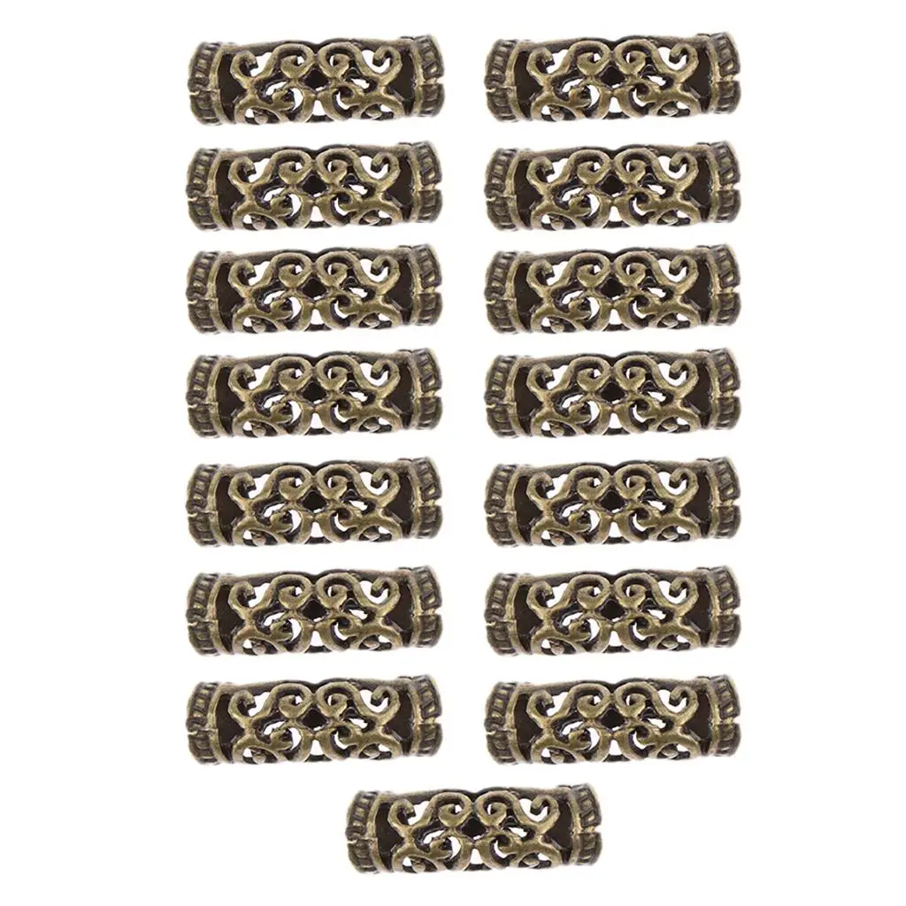 Aluminum Dreadlock Cuffs Adjustable Hair Braid Ring Hair Beads for Hair Decoration Accessories Set