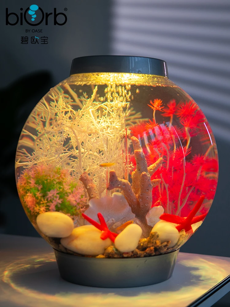 round Fish Tank Small Living Room Art Waterscape Fashion Aquarium