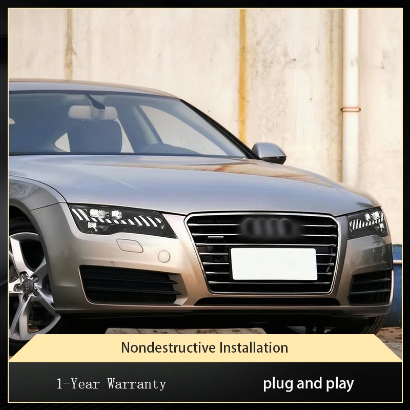 Car Styling For Audi A7 2011-2014 Front Lamp DRL Headlight Turn Signal Highlight LED Bulbs Projector Lens Auto Assembly