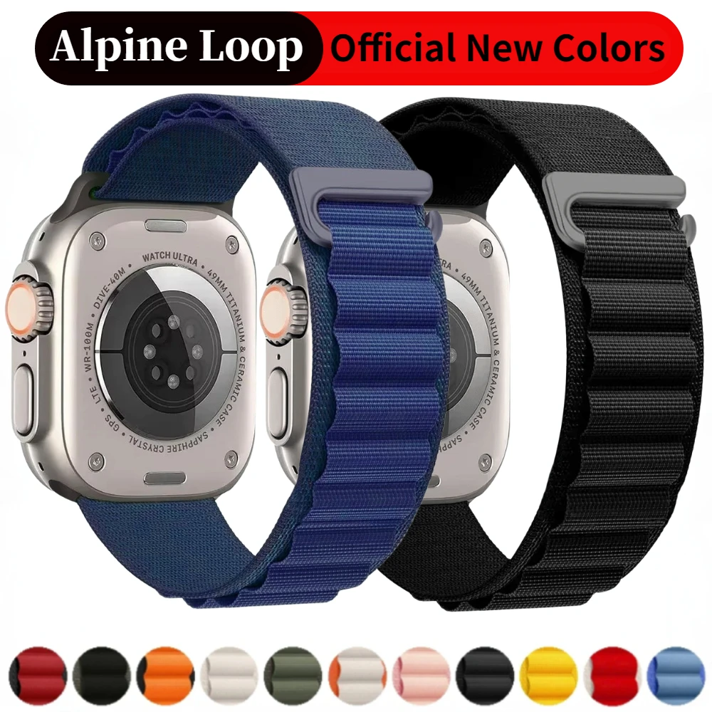 Cinturino ad anello alpino per cinturino Apple Watch Series Ultra 9 8 7 6 5 4 3 SE Bracciale iWatch Correa 42mm 44mm 45mm 49mm Sostituisci cinturino