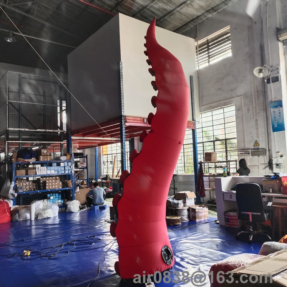 Tentacoli di polpo gonfiabili all'aperto artificiali Bracci di polpo animale rosso per eventi Nightclub Party Decorazione di Halloween all'aperto