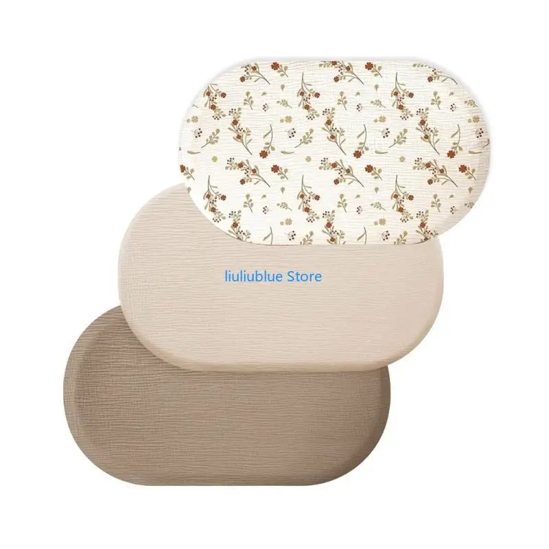 ملاءات سرير مرنة من الألياف الدقيقة الناعمة قابلة للتنفس للرضع 62CF