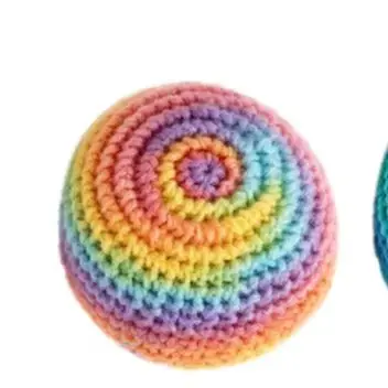 6Pcs Hand-Made Knitted Footbags Set Cotton Juggling Balls For Balance Training Indoor Outdoor Garden Decor Playground Toys