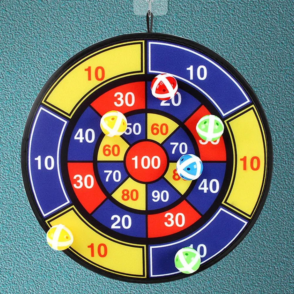 

1Set Flannel Sticky Ball Target Board for Kids Cartoon Design Hand Eye Coordination Educational Throwing Parent