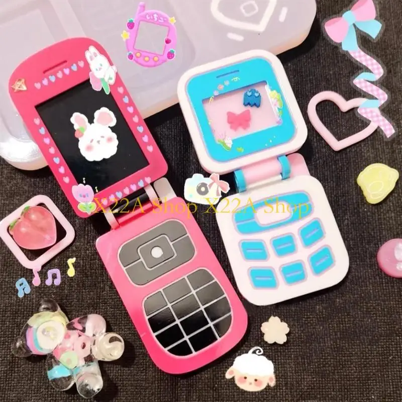 Unique Resin Shaker Silicone Molds Cell Phone DIY Craft Keychain Decorations