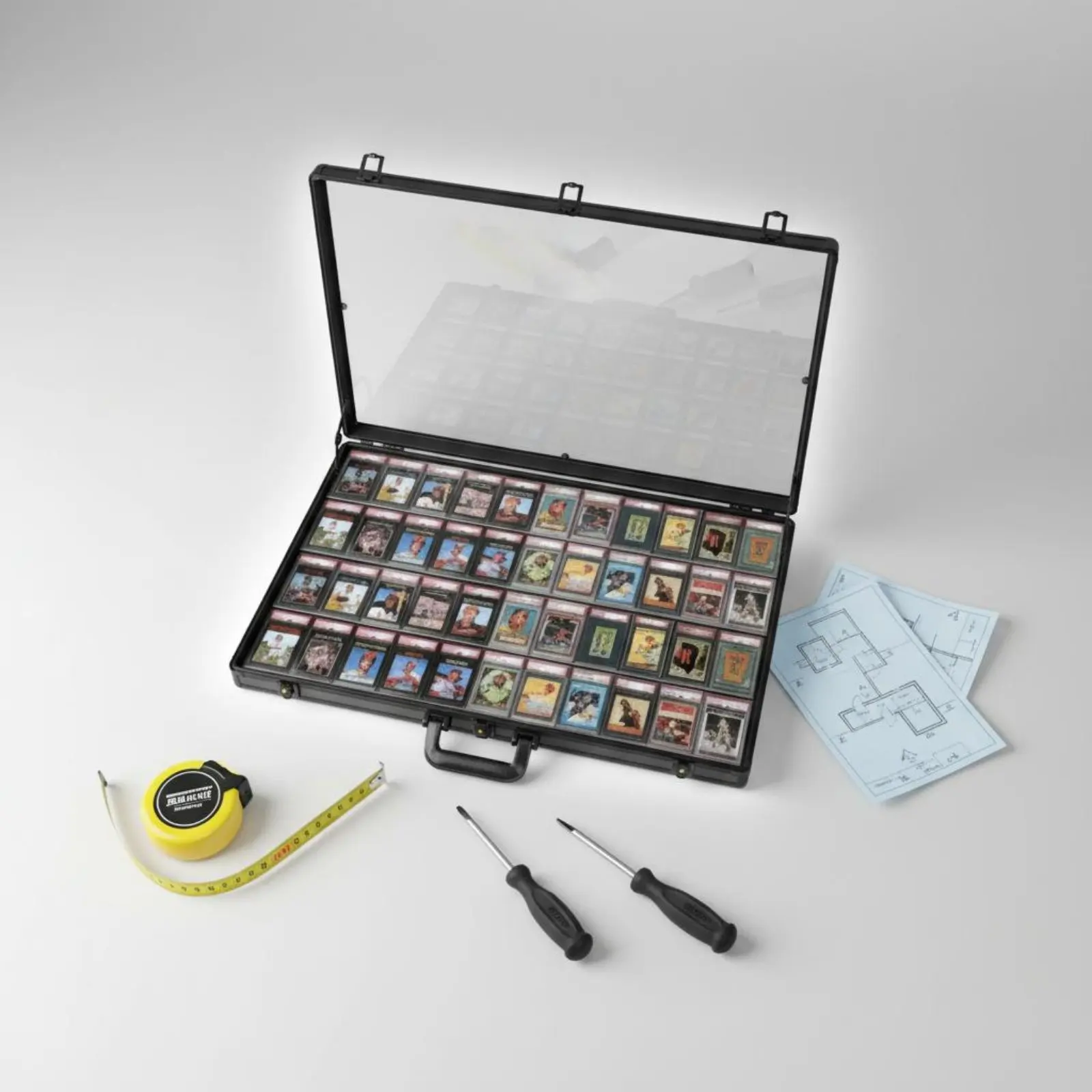 

Aluminum Alloy Toolbox Custom Size Acrylic Lid Tool Case Aluminum Tool Case Long-Lasting Sturdy Handle for Travel, Display
