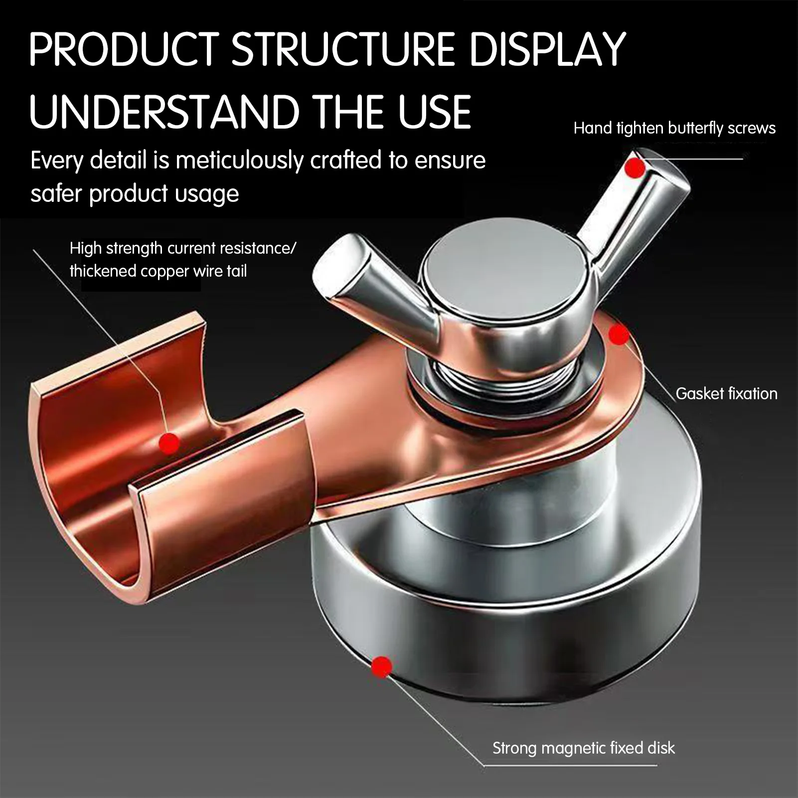

Welding Support Ground Clamp Tools Quick Welding Magnetic Ground Clamp for Welders Essential Tool