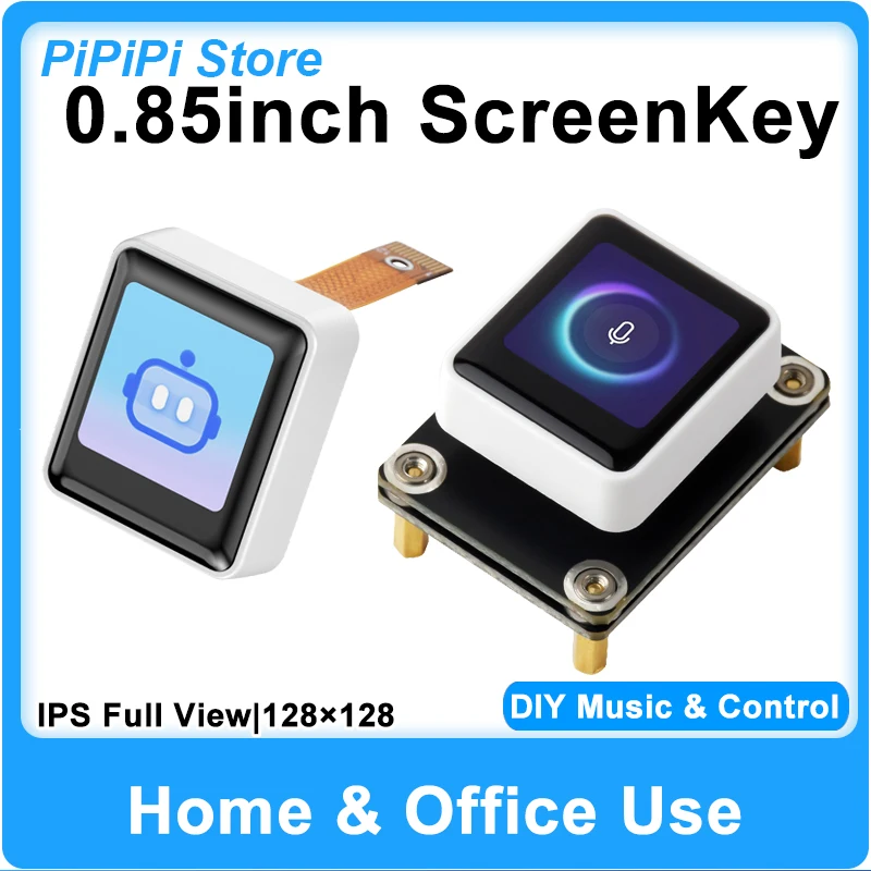 

0.85inch IPS LCD Mechanical ScreenKey Module 128×128 SPI ST7735 Driver Home Office&DIY Projects for Arduino ESP32 Raspberry Pi