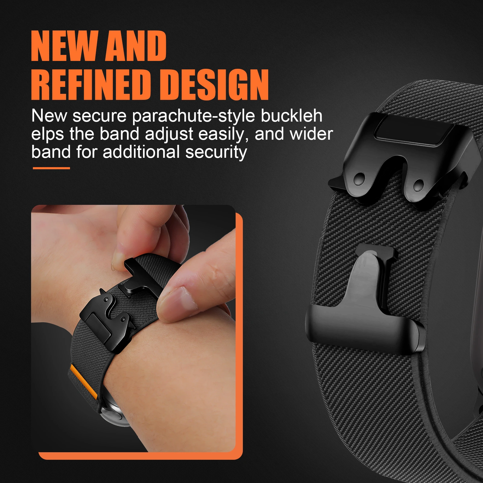 2 Pack Straps For Samsung Galaxy Watch Ultra 2/9/8/8 classic 46mm 47mm 44mm 40mm Parachute Sport correa Bracelet Watch 8 Band image 4