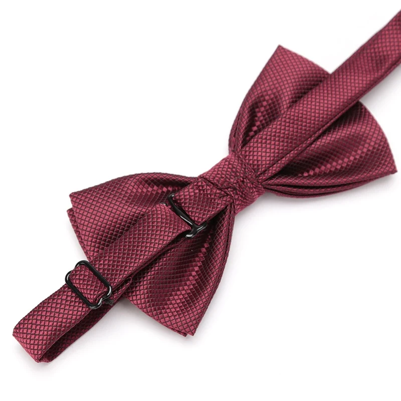 Men Adult Bowtie Solid Color Classic Fashion Wedding Party Formal Satin Gift Plaids Multicolor Adjust Neck Bow Tie