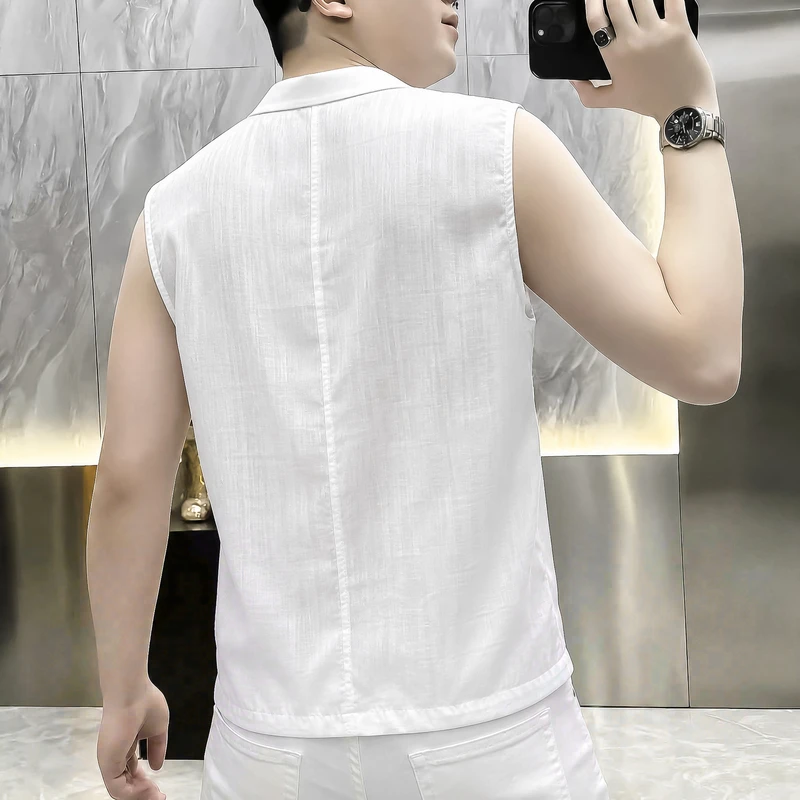 Summer New Style Men's Short-Sleeved T-Shirt Fashion Casual Cotton-Polyester Fabric Shirt