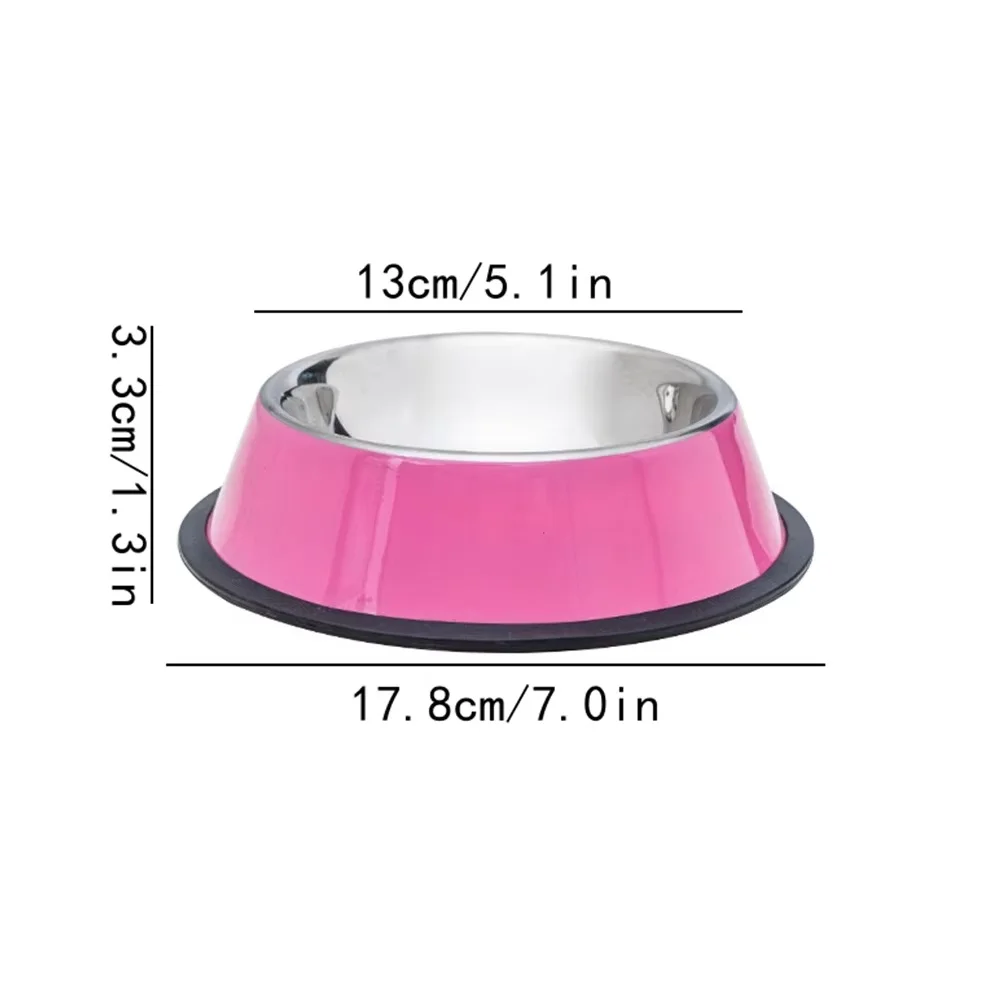 Custom Name Dog & Cat Stainless Steel Pet Bowl, Anti-dumping Non-slip Easy-to-clean Feeding Tool, Personalized Pet Gift