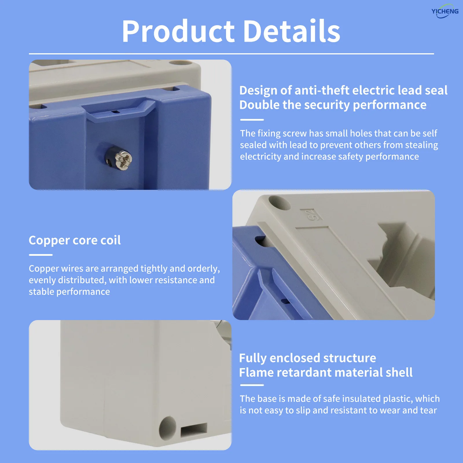 YICHENG DH670 التيار المتناوب مقياس التيار الكهربائي 30A/5-600A/5 ، تجهيز 30 مللي متر/40 مللي متر ثقب الأسلاك النحاسية من خلال نوع محول التيار الجهد المنخفض